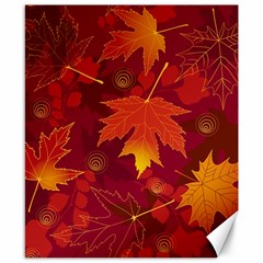 Autumn Leaves Fall Maple Canvas 8  X 10  by Simbadda