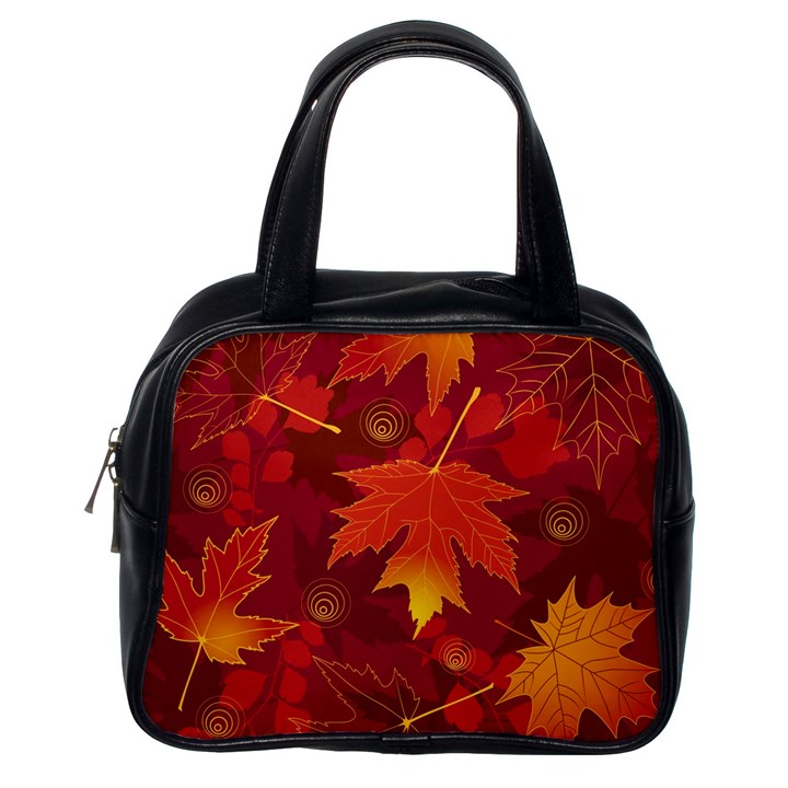 Autumn Leaves Fall Maple Classic Handbags (One Side)