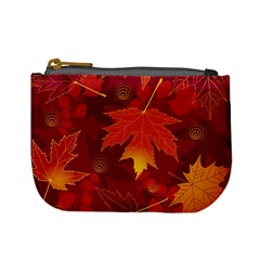 Autumn Leaves Fall Maple Mini Coin Purses by Simbadda