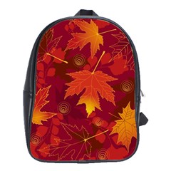 Autumn Leaves Fall Maple School Bags(large)  by Simbadda