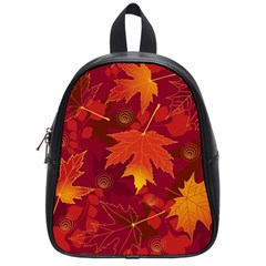 Autumn Leaves Fall Maple School Bags (small)  by Simbadda