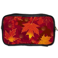 Autumn Leaves Fall Maple Toiletries Bags 2-side by Simbadda