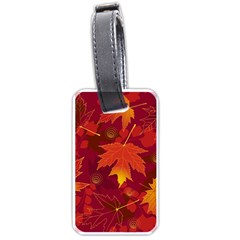 Autumn Leaves Fall Maple Luggage Tags (one Side)  by Simbadda