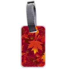 Autumn Leaves Fall Maple Luggage Tags (two Sides) by Simbadda