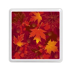 Autumn Leaves Fall Maple Memory Card Reader (square)  by Simbadda