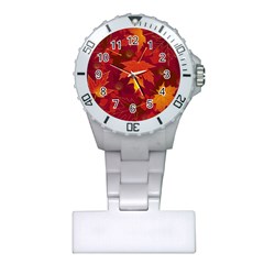 Autumn Leaves Fall Maple Plastic Nurses Watch by Simbadda