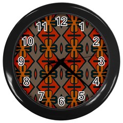 Seamless Pattern Digitally Created Tilable Abstract Wall Clocks (black) by Simbadda