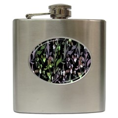 Floral Pattern Background Hip Flask (6 oz)