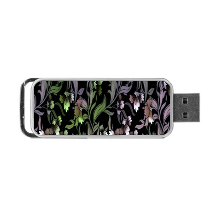 Floral Pattern Background Portable USB Flash (One Side)