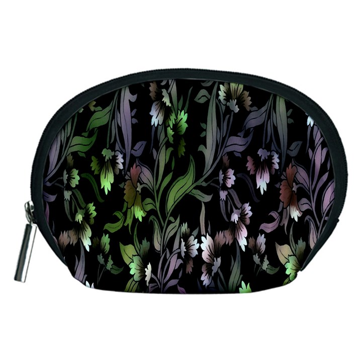 Floral Pattern Background Accessory Pouches (Medium) 