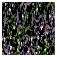 Floral Pattern Background Large Satin Scarf (Square)