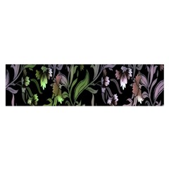 Floral Pattern Background Satin Scarf (Oblong)