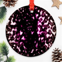 Background Structure Magenta Brown Ornament (round) by Simbadda