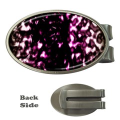 Background Structure Magenta Brown Money Clips (oval)  by Simbadda