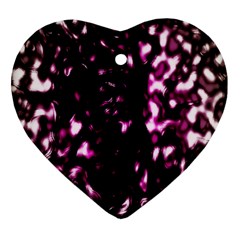 Background Structure Magenta Brown Heart Ornament (two Sides) by Simbadda