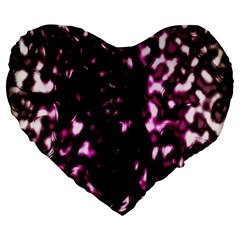 Background Structure Magenta Brown Large 19  Premium Heart Shape Cushions by Simbadda