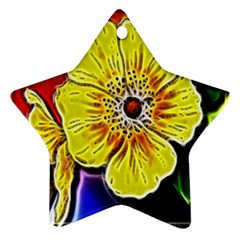 Beautiful Fractal Flower In 3d Glass Frame Ornament (star) by Simbadda