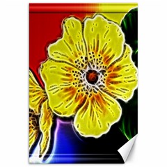 Beautiful Fractal Flower In 3d Glass Frame Canvas 20  X 30   by Simbadda