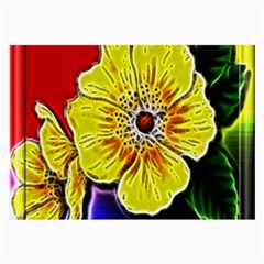 Beautiful Fractal Flower In 3d Glass Frame Large Glasses Cloth (2-side) by Simbadda