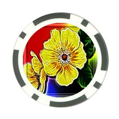 Beautiful Fractal Flower In 3d Glass Frame Poker Chip Card Guard (10 Pack) by Simbadda