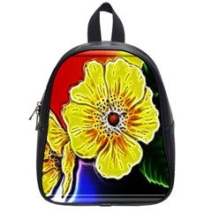 Beautiful Fractal Flower In 3d Glass Frame School Bags (small)  by Simbadda