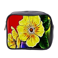 Beautiful Fractal Flower In 3d Glass Frame Mini Toiletries Bag 2-side by Simbadda