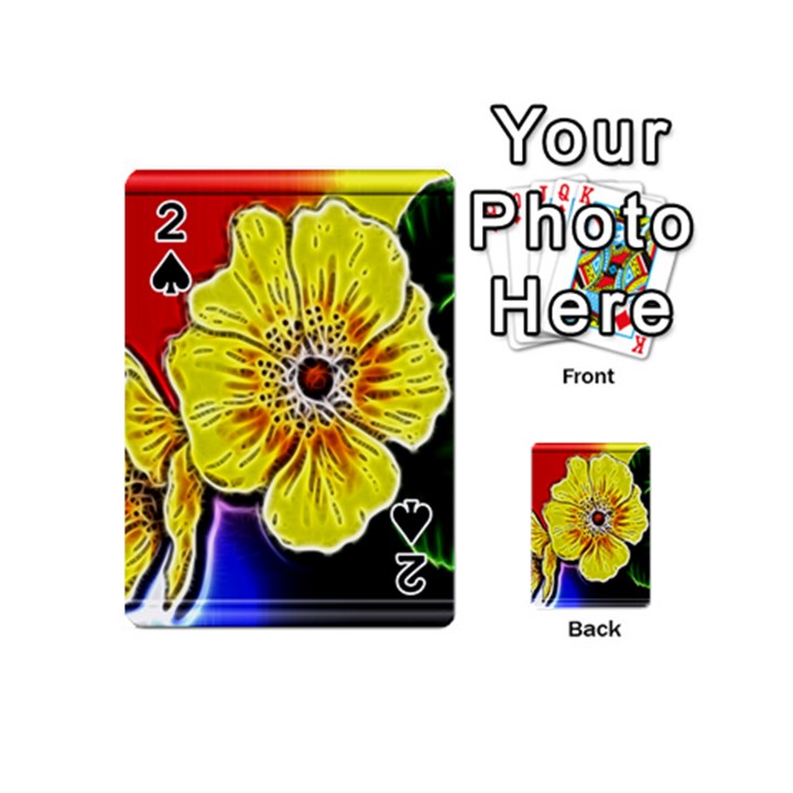 Beautiful Fractal Flower In 3d Glass Frame Playing Cards 54 (Mini) 