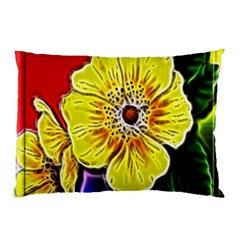 Beautiful Fractal Flower In 3d Glass Frame Pillow Case (two Sides) by Simbadda