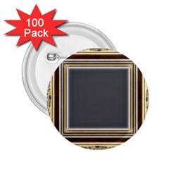 Fractal Classic Baroque Frame 2 25  Buttons (100 Pack)  by Simbadda