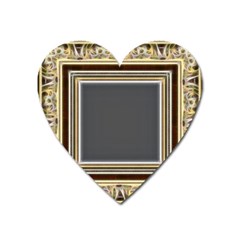 Fractal Classic Baroque Frame Heart Magnet by Simbadda