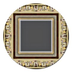 Fractal Classic Baroque Frame Magnet 5  (round) by Simbadda