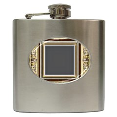 Fractal Classic Baroque Frame Hip Flask (6 Oz) by Simbadda