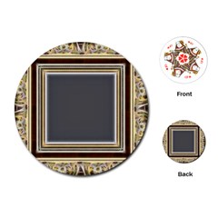 Fractal Classic Baroque Frame Playing Cards (round)  by Simbadda