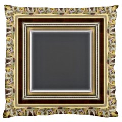 Fractal Classic Baroque Frame Large Cushion Case (two Sides) by Simbadda