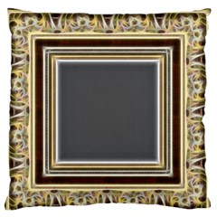 Fractal Classic Baroque Frame Large Flano Cushion Case (one Side) by Simbadda