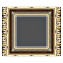 Fractal Classic Baroque Frame Double Sided Flano Blanket (small)  by Simbadda