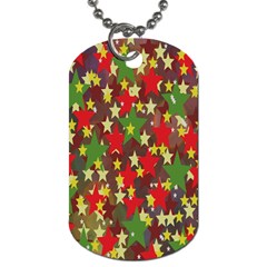 Star Abstract Multicoloured Stars Background Pattern Dog Tag (one Side) by Simbadda