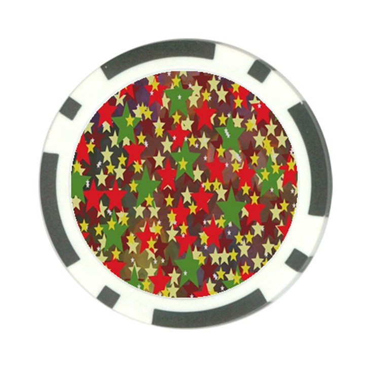 Star Abstract Multicoloured Stars Background Pattern Poker Chip Card Guard