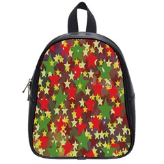 Star Abstract Multicoloured Stars Background Pattern School Bags (small)  by Simbadda