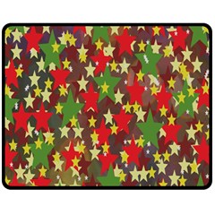 Star Abstract Multicoloured Stars Background Pattern Fleece Blanket (medium)  by Simbadda