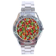 Star Abstract Multicoloured Stars Background Pattern Stainless Steel Analogue Watch by Simbadda