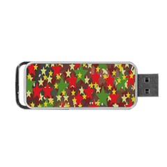 Star Abstract Multicoloured Stars Background Pattern Portable Usb Flash (two Sides) by Simbadda