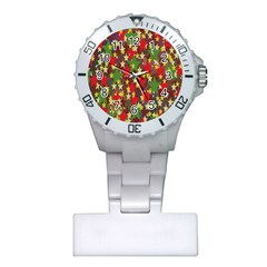 Star Abstract Multicoloured Stars Background Pattern Plastic Nurses Watch by Simbadda