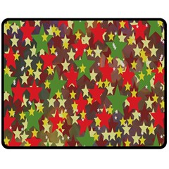 Star Abstract Multicoloured Stars Background Pattern Double Sided Fleece Blanket (medium)  by Simbadda