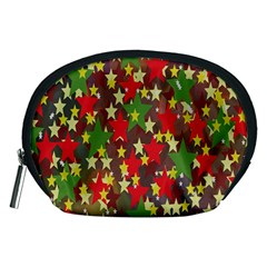 Star Abstract Multicoloured Stars Background Pattern Accessory Pouches (medium)  by Simbadda