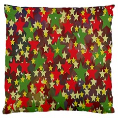 Star Abstract Multicoloured Stars Background Pattern Standard Flano Cushion Case (one Side) by Simbadda