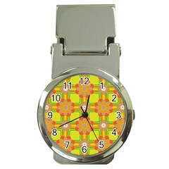 Floral Pattern Wallpaper Background Beautiful Colorful Money Clip Watches by Simbadda