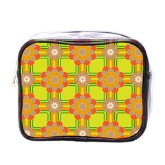 Floral Pattern Wallpaper Background Beautiful Colorful Mini Toiletries Bags by Simbadda