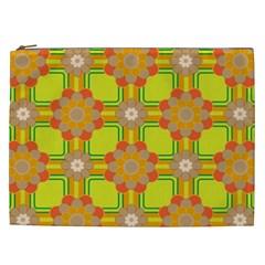 Floral Pattern Wallpaper Background Beautiful Colorful Cosmetic Bag (xxl)  by Simbadda