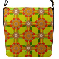 Floral Pattern Wallpaper Background Beautiful Colorful Flap Messenger Bag (s) by Simbadda